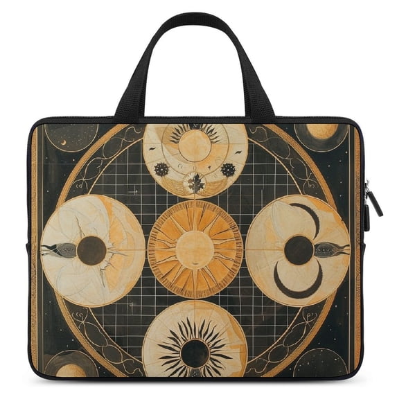 AWERP Moon Phases Laptop Bag Diving Fabric Computer Protective Handle Case 13inch