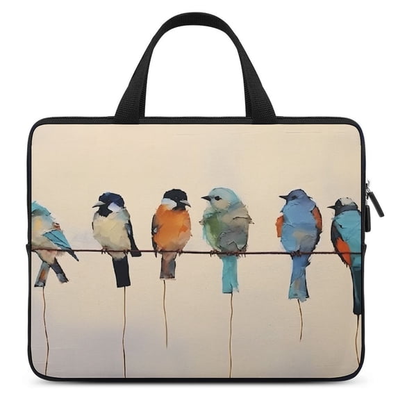 AWERP Outdoor Birds Laptop Bag Diving Fabric Soft Carrying Travel Case 12inch