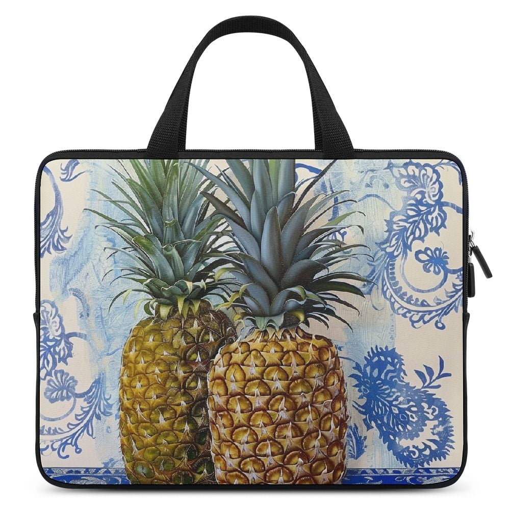 AWERP Pineapple Plant Paisley Pattern Laptop Sleeve Carrying Bag Soft