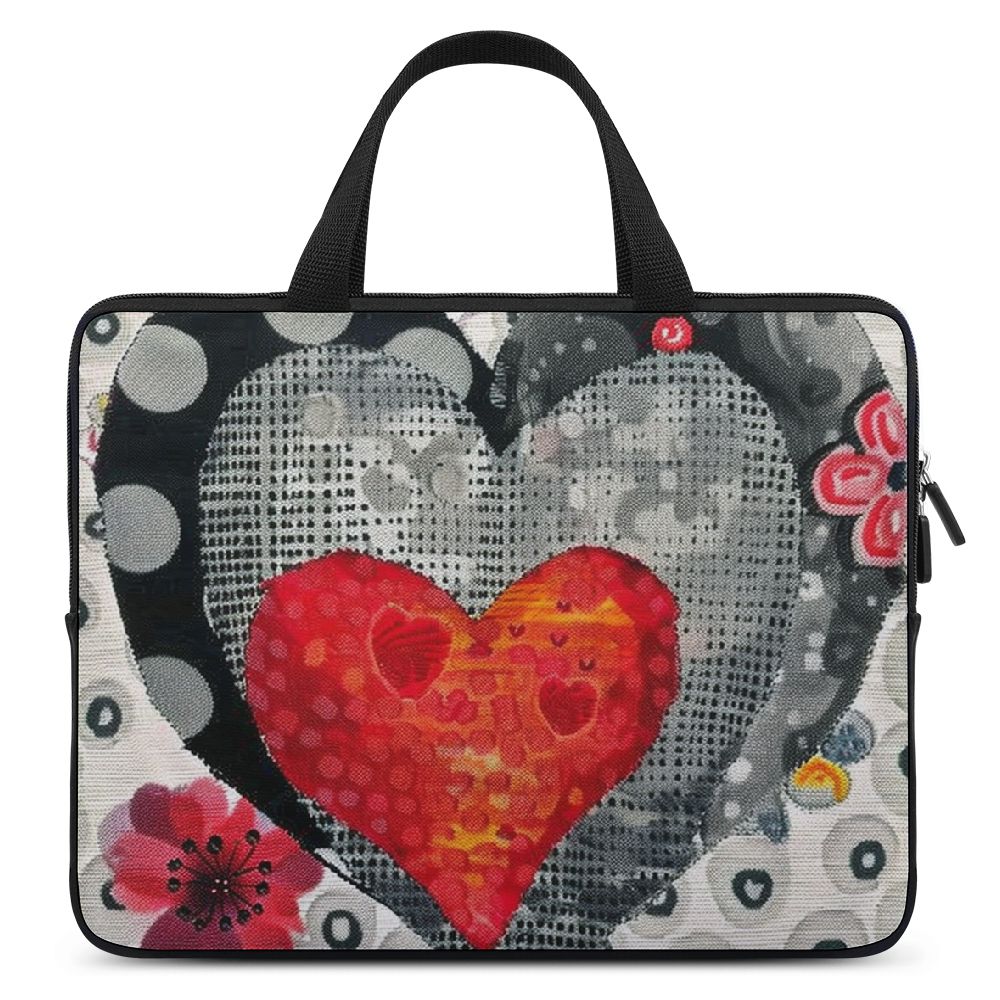 AWERP Polka Dot Laptop Bag Diving Fabric Soft Carrying Travel Case