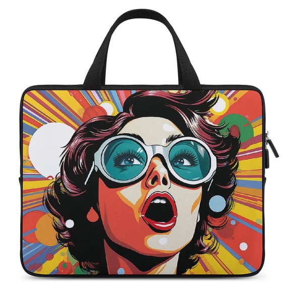 AWERP Pop Art Laptop Bag Diving Fabric Computer Protective Handle Case Soft Carrying Travel Case (Idea) 12inch