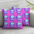 thumbnail image 1 of AWERP Skulls Skulls 2-Piece Short Plush Pillow Covers Set, All Year Round Use White, 1 of 6