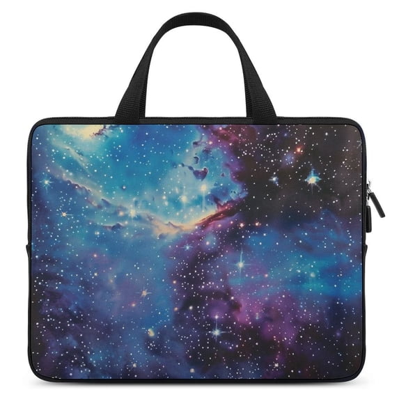 AWERP Stars Galaxy Space Art Laptop Bag Diving Fabric Soft Carrying Travel Case Computer Protective Handle Case 13inch