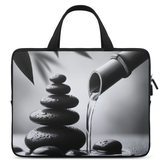 AWERP Zen Garden Elements Laptop Bag Diving Fabric Tablet Cover Neoprene Computer Protective Handle Case 17inch