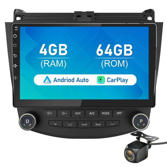 AWESAFE 10.1" Android Car Stereo for Honda Accord 2003-2007 (7th ) Wireless Apple CarPlay & Android Auto, GPS, Bluetooth, WiFi, 2GB+32GB