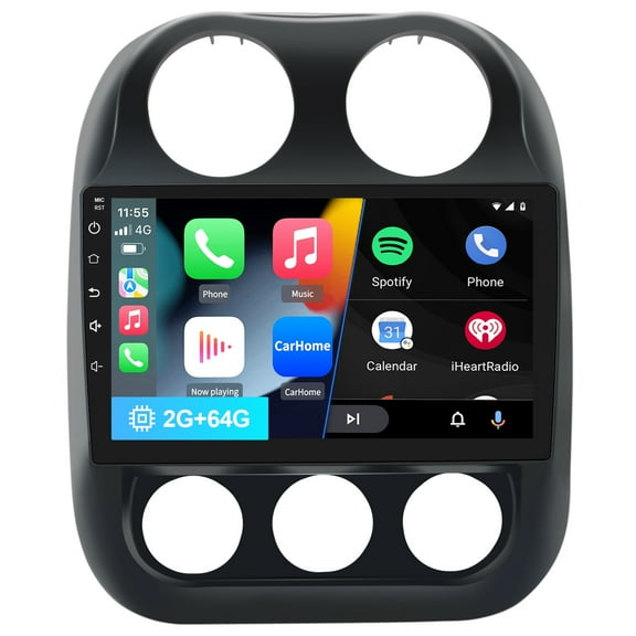 AWESAFE 10 Inch Touch Screen Car Radio Stereo for Jeep Compass Patriot 2010-2016 Android 13 2G+64G with Wireless CarPlay Android Auto Bluetooth GPS Navigation
