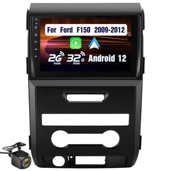 AWESAFE 9 Inch Android Car Stereo for Ford F150 2009-2014 Manual AC, New Upgrade 2+32GB Touchscreen Radio with GPS Navigation Wireless CarPlay Android Auto 1280x720