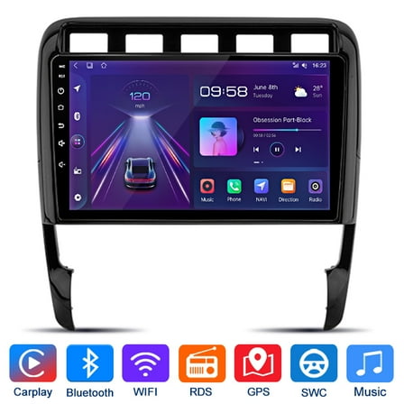 AWESAFE 9 Inch Car Stereo Radio For Porsche Cayenne 2003-2010 Android 12  1080P HD built in Apple Carplay Android AUTO Bluetooth WiFi GPS Nvigation FM
