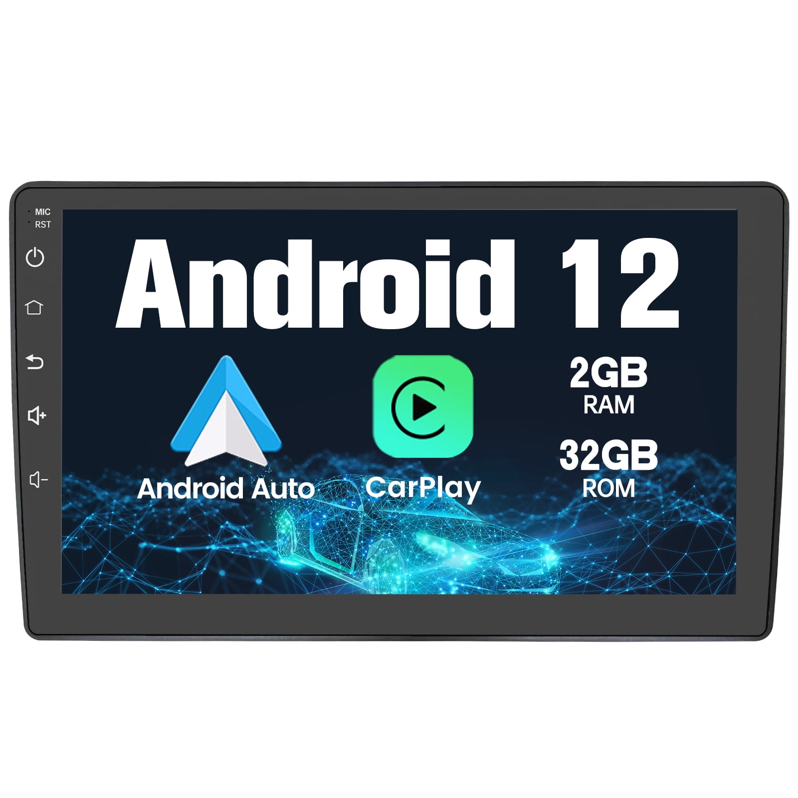 Soporte portátil inalámbrico para carplay screen Dash Mount, 7 pulgadas de  pantalla táctil estéreo para coche Bluetooth, radio de coche FM