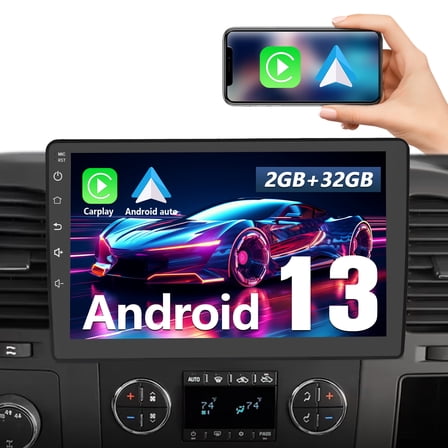 AWESAFE Android 12 10 inch Touch Screen Car Radio Stereo for Chevrolet Chevy Silverado Tahoe Equinox GMC Sierra Yukon with Wireless CarPlay Andriod Auto GPS Bluetooth /FM RAM 1G ROM 32G