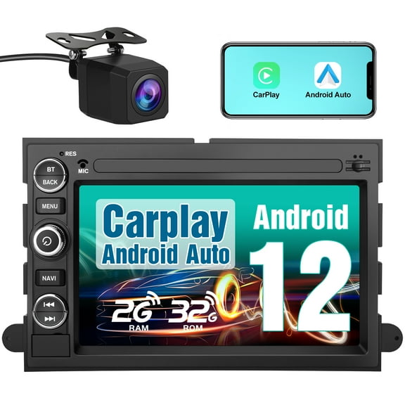 AWESAFE Android 12 7inch Car Stereo for Ford F150 F250 F350 Fusion Edge Wireless CarPlay Android Auto, Bluetooth, Backup Camera