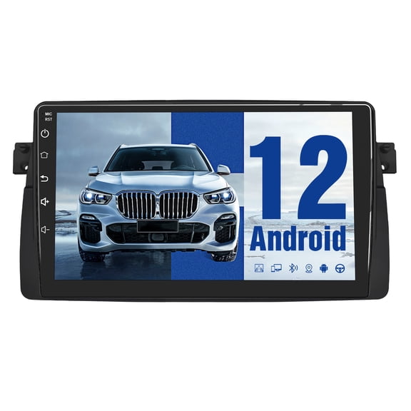 AWESAFE Android 12 Car Radio Stereo for BMW E46 M3 9 inch Touch Screen 2+32GB USB RDS Wireless Carplay Android Auto HD WIFI GPS FM Bluetooth