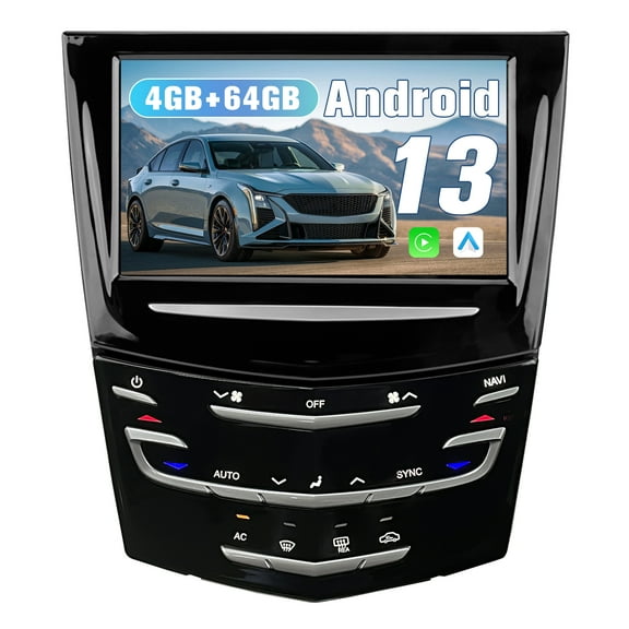 AWESAFE Android 13 Car Stereo for Cadillac Escalade/ATS/CTS/SRX/XTS 2014-2017 - Wireless CarPlay & Android Auto, DSP, Bluetooth, GPS Navigation