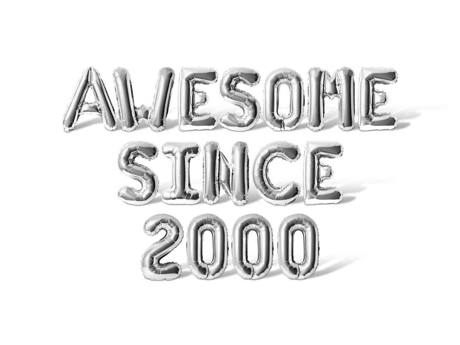 AWESOME SINCE 2000 Letter & Number Balloon Banner - Birthday Party ...