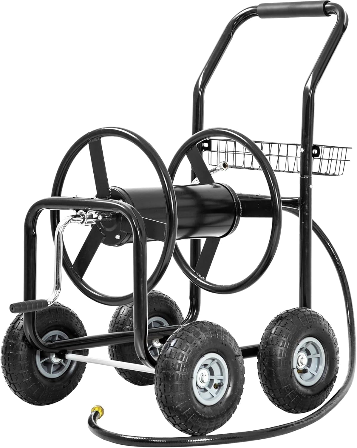 Black Hose Reel Suncast MDHC200 Garden Reel Cart With Flat-Free