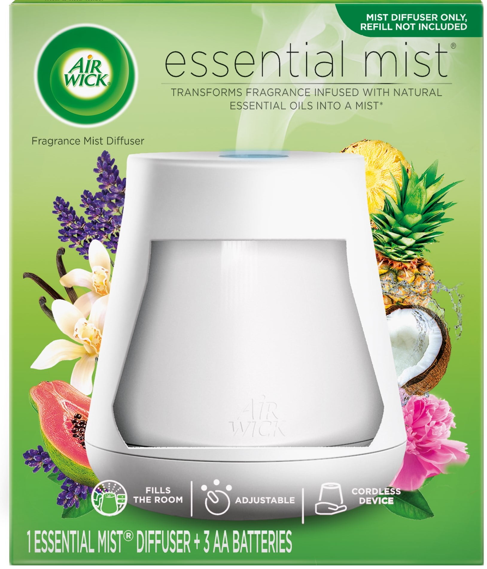 Air Wick Essential Mist Diffuser, White Gadget, 1 Count