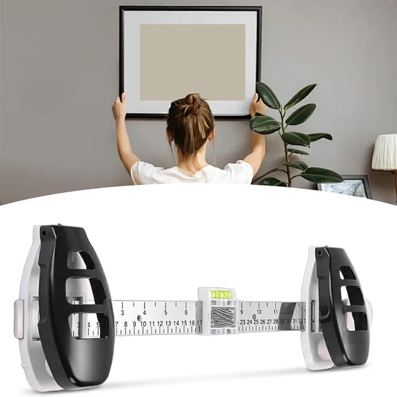 AWINQQY 3-in-1 Picture Hanging Tool with Built in Level, Precision Marking, Alignment Ruler for Wall Decor, Mirrors, Photo Frames