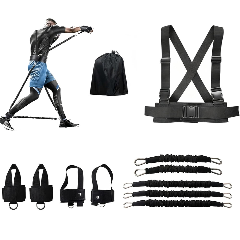 AWINQQY Boxing Resistance Bands, Strength Training Equipment, Boxing Training Resistance Band, Boxing Training for Home Resistance Bands Set, include wrist and ankle Straps, Resistance 200lbs