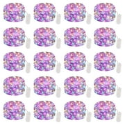 AWLYLNLL 20 Pack Led Fairy Lights Battery Operated String Lights Waterproof Silver Wire 7 Feet 20 Led Firefly Starry Moon Lights for DIY Wedding Party Bedroom Patio Christmas (20 Pack, Multicolor)
