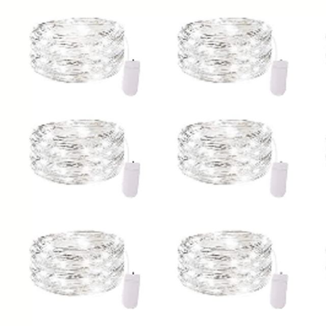 AWLYLNLL 6 Pack Led Fairy Lights Battery Operated String Lights