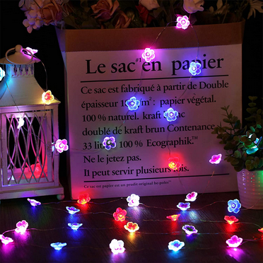 AWLYLNLL Flower Led Fairy Lights Battery Operated, 4 Pack Mini Battery Powered Copper Wire Starry Fairy Lights for Bedroom, Christmas, Parties, Wedding, Centerpiece, Decoration (3m/10ft)