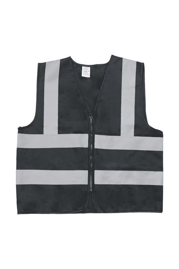 High Visibility Reflective Safety Vest, L, Neon Black