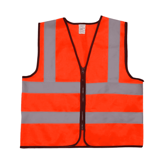 AWLYLNLL High Visibility Safety Vest for Men Women, Construction Vest with Reflective Strips and Zipper Front, Neon Orange, XL