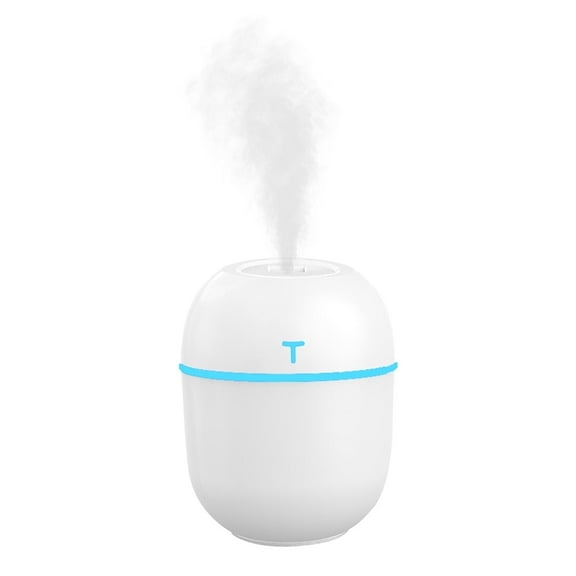 Colorful Cool Mini Humidifier, USB Personal Desktop Humidifier for Car, Office Room, Bedroom,etc. Auto Shut-Off, 2 Mist Modes, Super Quiet. (White)