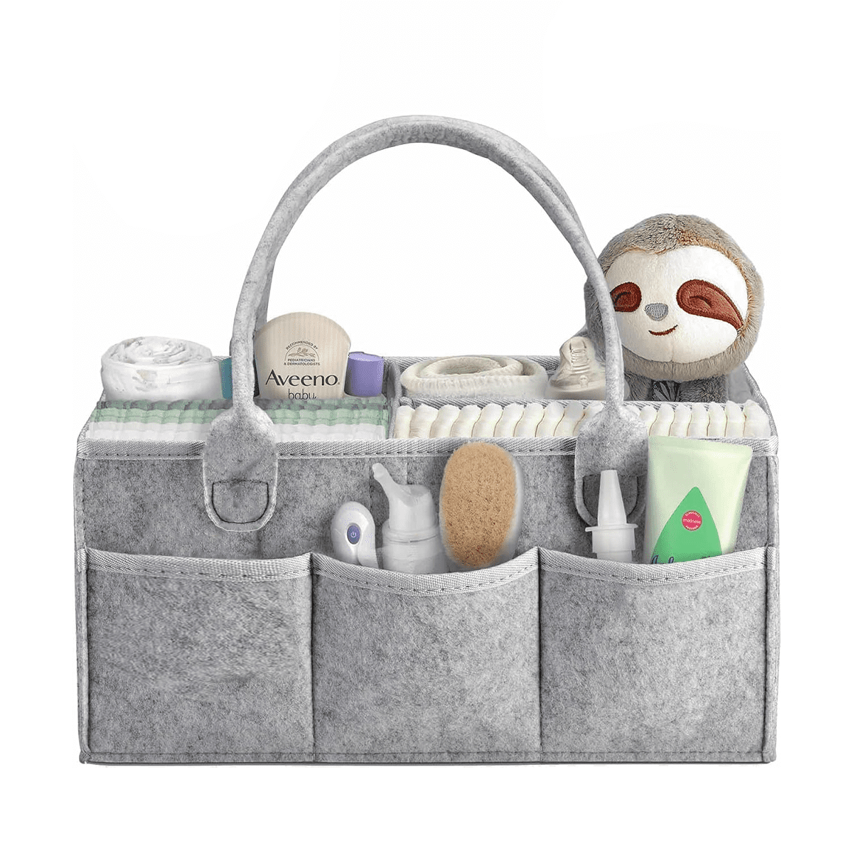 Baby Diaper Caddy Organizer Nursery Basket Set Baby Basket Gift Registry Baby Shower List Baby Must Haves Essentials Neutral Baby Stuff For Newborn