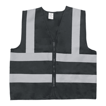 AWLYLNLL Reflective Safety Vest for Women Men High Visibility Security with Zipper Front Meets ANSI Standards, Neon Black, X-Large