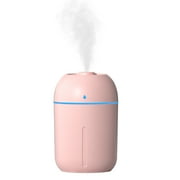 AWLYLNLL humidifiers for bedroom, 330ml Desk Humidifiers, Whisper-Quiet Operation and Night Light Function, Auto Shut-Off, Two Spray Modes for Babies Room, Office, Home (Pink)
