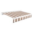 thumbnail image 1 of AWNTECH 24x10 Key West Right Motor Patio Retractable Awning Outdoor Canopy Sun Shade with Heavy-Duty Cassette, Brown and Terra Stripe, 1 of 3
