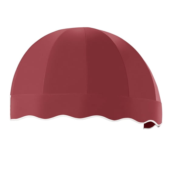 AWNTECH 4 ft. Bostonian Dome Style Door/Window Awning Fixed Outdoor Canopy 52.5 Inch W x 33.25 Inch H x 26.25 Inch Proj, Burgundy