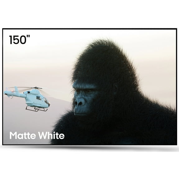 AWOL VISION 150" 16:9 Projector Screen, Fixed Frame Wall Mount Matte White Screen Compatible all type projectors MW-150