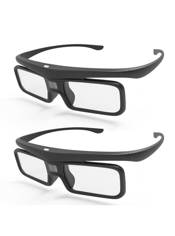 AWOL VISION DLP Link 3D Glasses, Rechargeable Active compatiable with AWOL VISION Projectors Vanish TV & and othe most DLP LINK 3D Technology Projectors/DLP 3D TVs.(2Packs)