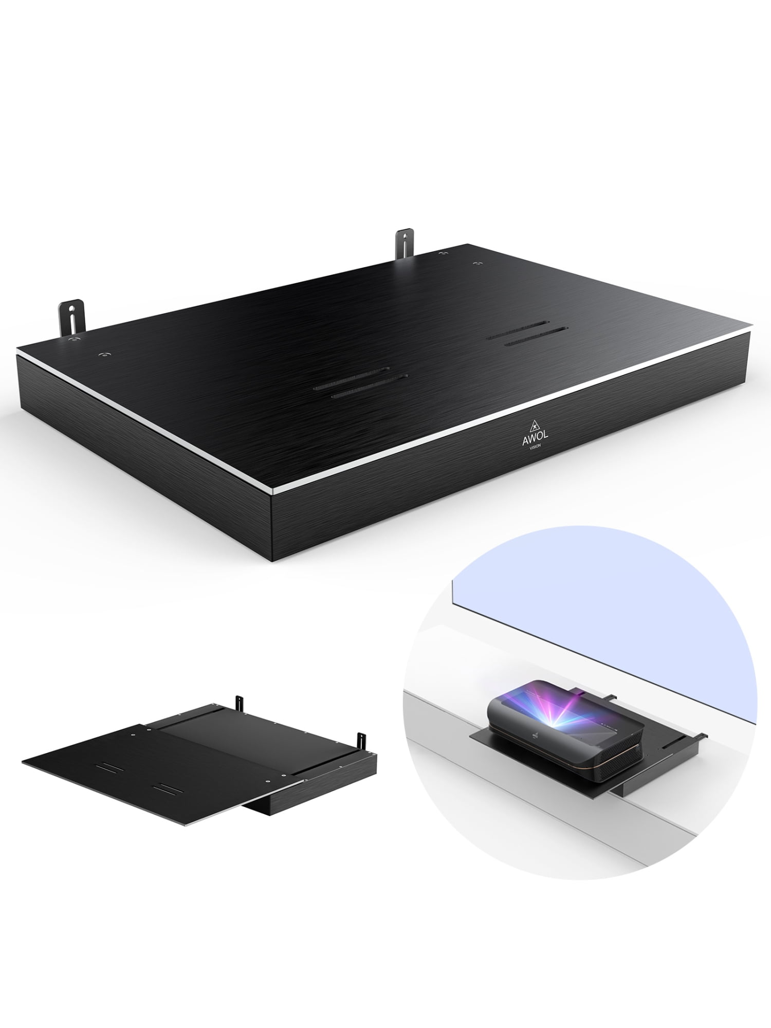 AWOL VISION IC-A150 Motorized Slider Tray for Ultra short throw (UST) to extend picture, smart syncs with projector's power