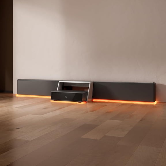 AWOL Vision 130" UST Projector Station, Smart All-in-One Cabinet with Storage, Cable Management & Lighting