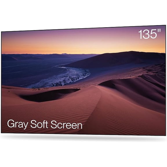 AWOL Vision 135" Fixed Frame Projector Screen, Matte Gray ALR Screen with 170 Wide Viewing Angle, 16:9 8K/4K UHD Projection Screen