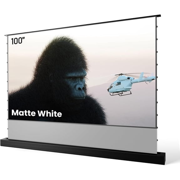 AWOL Vision MW-F210 100" Motorized Floor Rising Matte Projector Screen 4K/8K Ultra HDLong/Short/Ultra-Short Throw Compatible