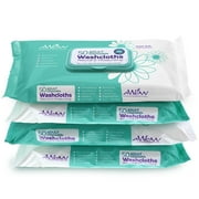 AWOW Professional Lg Natural Adult Incontinence Disposable Washcloths 4Pk