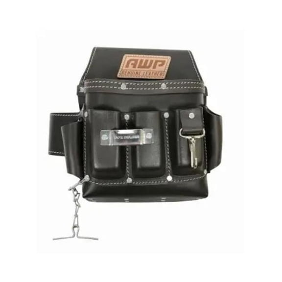 Big Time Products 150644 Oil Tan Leather Electrician Pouch - Compatible with Work Belts Up to 3 in.