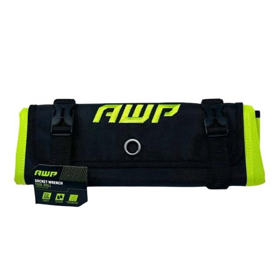 AWP Socket Wrench Tool Roll - Holds 22 Sockets, Fits 1/4'' or 3/8'' Drive, Water-Resistant Construction by AWPGEAR