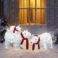 thumbnail image 1 of AWQM 3 Piece Lighted Polar Bear Family, Large Outdoor Indoor Christmas Decorations for Outdoor Front Yard, Holiday Lighting Decorations with 210 LED Lights, Zipper Tape - White, 1 of 6
