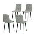 thumbnail image 1 of AWQM Velvet Dining Chair 4 Piece Set, Kitchen and Dining Room Chairs, Suitable for Matching with Many Tables, Space Saving Chairs, Ergonomic Design, Metal Frame, Sturdy and Durable., 1 of 8