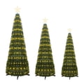 thumbnail image 1 of AWQM multi-size Pop-up Christmas Tree with Light, Pre-Lit Collapsible Artificial Xmas Tree Set of 3, 8 Light Modes Christmas Decor for Indoor Outdoor Holiday Decoration, Easy Assembly, 1 of 8