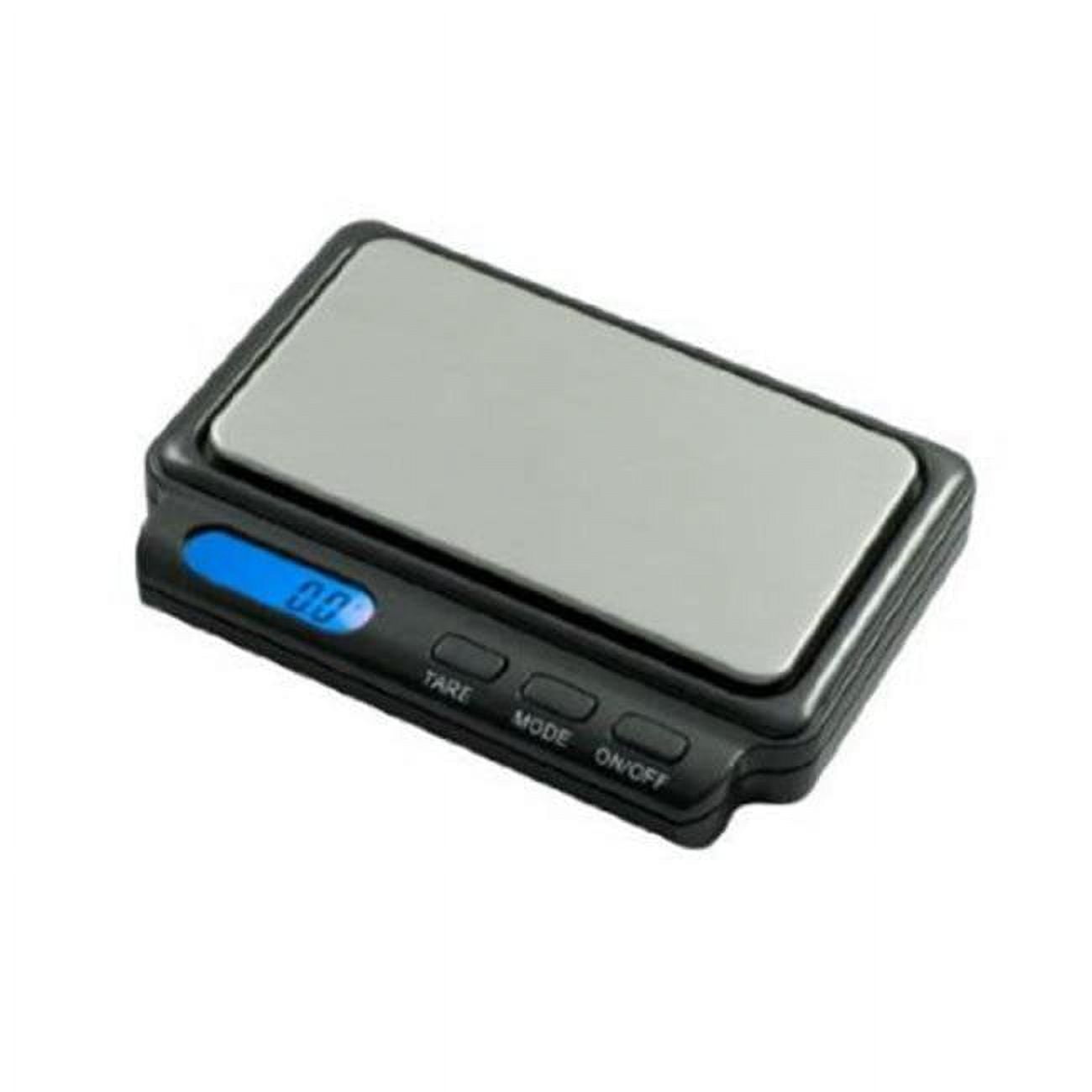 Gray Stainless Steel Digital Pocket Scale with Backlit Display
