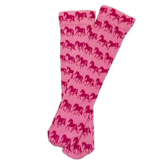 AWST Int'l Children's Lila Frolicking Horse Socks (Pink, Standard)