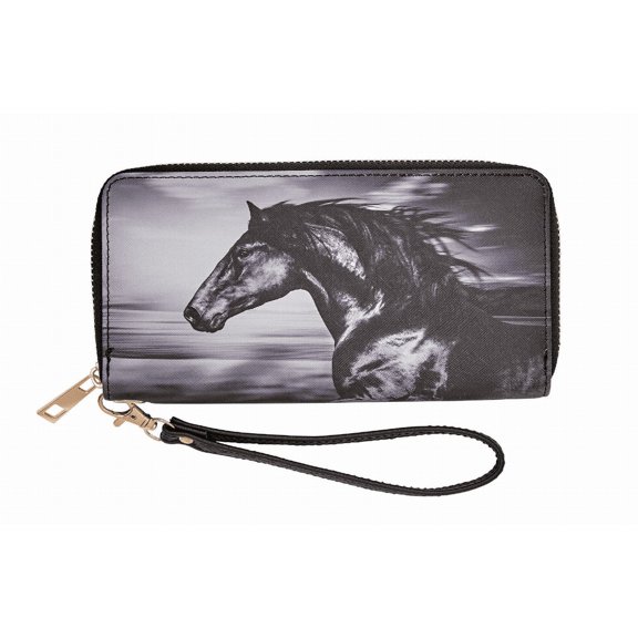 AWST Int'l Horse Wallet- Black