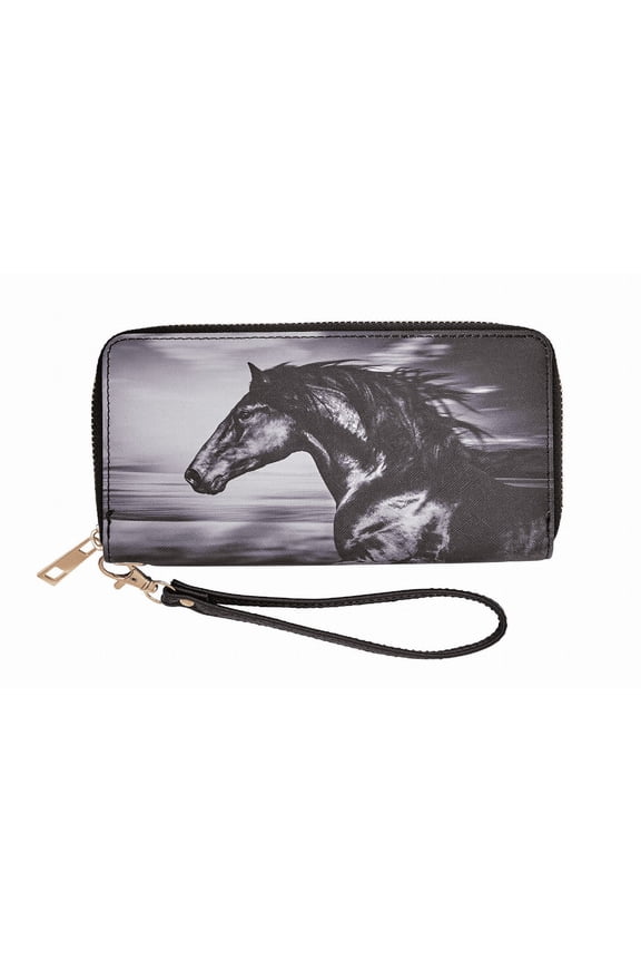 AWST Int'l Horse Wallet- Black