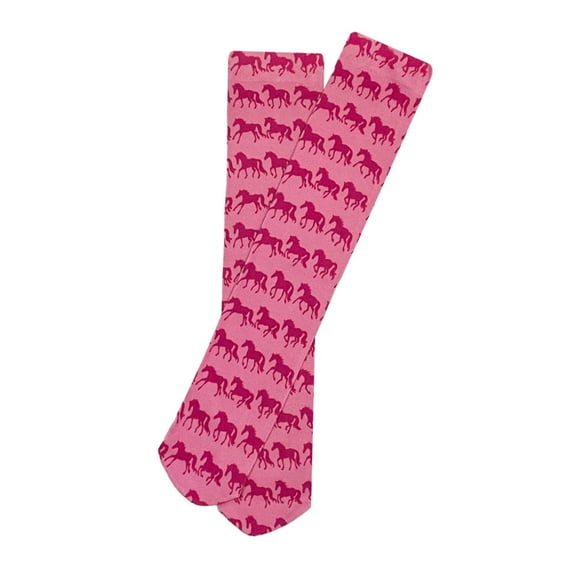 AWST Int'l Ladies Lila Frolicking Horses Socks (Pink, Standard)